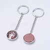 Natural/Synthetic Mixed Stone Keychain KEYC-E023-02-3