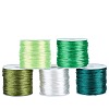   5 rolls 5 colors Nylon Rattail Satin Cord NWIR-PH0002-09A-01-1