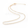 Long-Lasting Plated Brass Box Chain Necklaces X-NJEW-K112-03G-NF-1