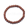 Synthetic Goldstone Bead Stretch Bracelets BJEW-K212-C-002-1