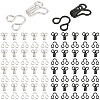 400Pcs 2 Colors Brass Interlocking Clasps KK-YW0004-28-1