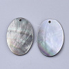 Black Lip Shell Pendants SSHEL-S251-33B-2