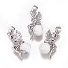 Natural Howlite Pendants G-L512-E07-1