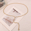 Alloy PU Leather Braided Waist Chains for Woman WGB955C-02-1
