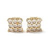 Brass Micro Pave Clear Cubic Zirconia Clip-on Earrings EJEW-A132-02C-G-4