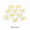 Electroplated Bowknot Resin Cabochons MRMJ-R128-16G-2