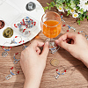 20Pcs 20 Style Cowboy Theme Alloy Wine Glass Charms with Glass Beads AJEW-BC0003-77-3