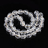 Transparent Crackle Glass Beads Strands GLAA-N051-04-2