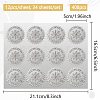 34 Sheets Silver Foil Embossed PET Picture Sticker DIY-WH0528-001-2