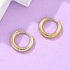Ion Plating(IP) 304 Stainless Steel Huggie Hoop Earrings X-EJEW-F111B-13mm-G-5