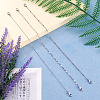 3Pcs 3 Styles 304 Stainless Steel Baseball Cap Chain Set AJEW-TA00027-6
