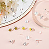 50Pcs Flat Round 304 Stainless Steel Stud Earring Settings STAS-BBC0005-84B-4
