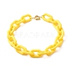 Opaque Acrylic Chain Necklaces NJEW-JN03728-4