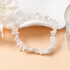 Unisex Chip Natural Rainbow Moonstone Beaded Stretch Bracelets BJEW-S143-37-4