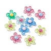 Flower Transparent Resin Cabochons RESI-G041-B01-1