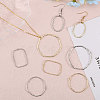 CHGCRAFT 48Pcs 8 Styles Alloy Open Back Bezel Pendants FIND-CA0008-31-4