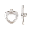 Heart Brass Toggle Clasps KK-G548-43P-05-3