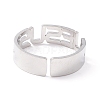 Word Jesus 304 Stainless Steel Cuff Ring RJEW-B035-01P-3