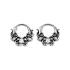 Snake 316 Surgical Stainless Steel Clear Cubic Zirconia Hoop Earrings X-EJEW-G416-39AS-4