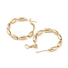 Brass Round Ring Hoop Earrings EJEW-A025-01B-2