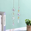 4Pcs Metal Ring & Sun Hanging Ornaments Set PW-WG46035-01-2