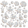 Waterproof PVC Colored Laser Stained Window Film Adhesive Stickers DIY-WH0256-077-1