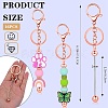 16Pcs Alloy Bar Beadable Keychain for Jewelry Making DIY Crafts KEYC-SZ0001-16RG-2