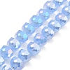 AB Color Plate Glass Beads Strands EGLA-P051-02A-A03-1