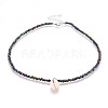 Glass Seed Beads Pendant Necklaces NJEW-JN02314-M-2
