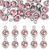 20Pcs Faceted Glass Charms RGLA-TADJ0001-01G-1