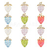 ARRICRAFT 10PCS 5Colors Transparent Acrylic with Alloy Pendants TACR-AR0001-20-1