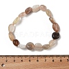 Natural Multi-Moonstone Stretch Beaded Bracelets X-BJEW-K213-C14-3