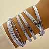 7Pcs 7 Styles Alloy Cuff Bangles for Women FS-WGE4796-02-1
