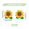 Sunflower Shape Crochet Appliques DIY-FG0004-04-2