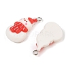 Christmas Theme Opaque Resin Pendants RESI-S08-05H-2