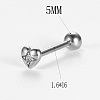 316L Surgical Stainless Steel Micro Pave Clear Cubic Zirconia Tongue Rings FS-WG6EDE0-01-5