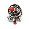 Tibetan Style Alloy Resin European Beads FIND-Z063-19AS-1-1