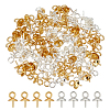100Pcs 2 Colors PVD Vacuum Plating 304 Stainless Steel Cup Pearl Peg Bails Pin Pendants STAS-ME0002-97-1