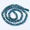 Electroplate Glass Beads Strands X-EGLA-A034-P6mm-B10-2