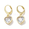 Real 18K Gold Plated Brass Dangle Leverback Earrings EJEW-L269-044G-02-1