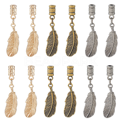 12Pcs 3 Colors Alloy Cord Ends FIND-FH0016-83B-1