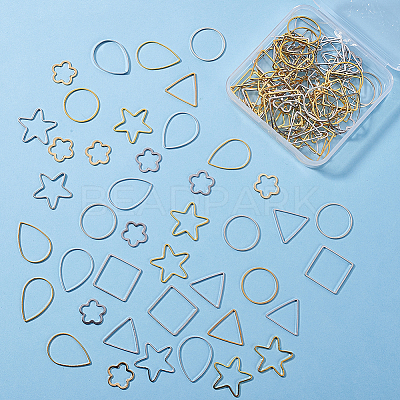 Brass/304 Stainless Steel Links Rings FIND-SC0001-09-1