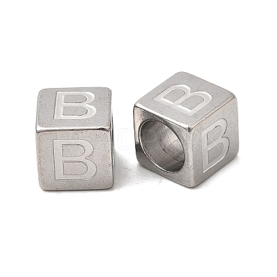304 Stainless Steel European Beads STAS-D382-02B-P-1