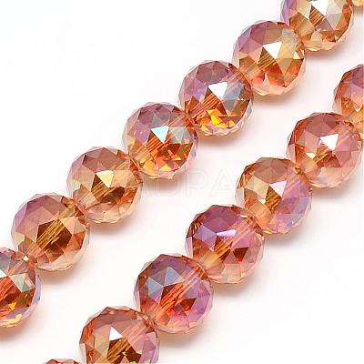 Electroplate Glass Bead Strands EGLA-S137-04-1