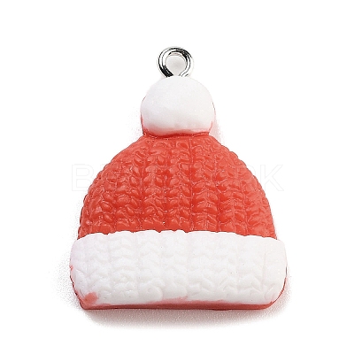 Christmas Theme Opaque Resin Pendants RESI-F054-A06-1