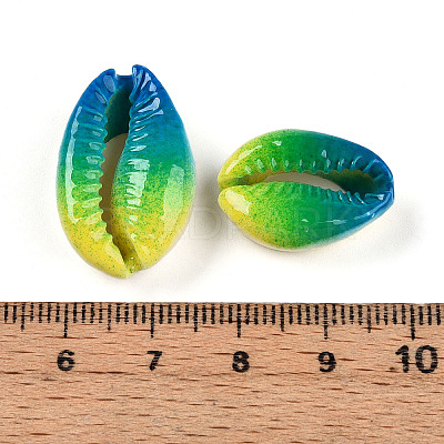 Spray Paint Cowrie Shell Beads SHEL-S274-01C-1