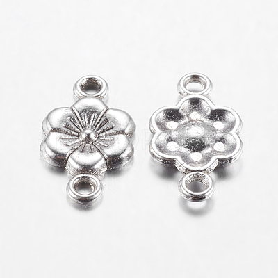 Tibetan Style Alloy Flower Links Connectors LF5093Y-1
