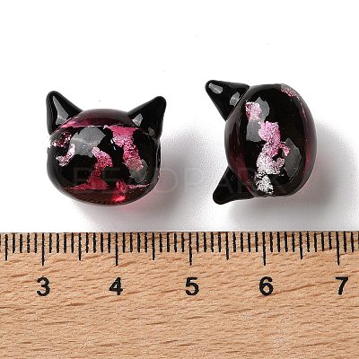 Handmade Foil Glass Beads LAMP-D005-01D-1