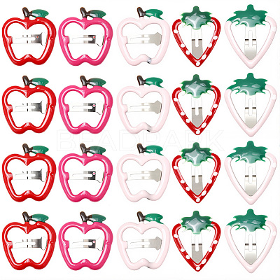 42Pcs 7 Styles Iron & Enamel Snap Hair Clips PHAR-SC0001-003-1
