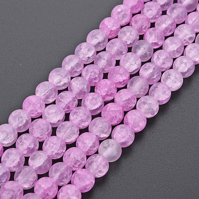 Crackle Glass Beads Strands GLAA-S192-D-007-1